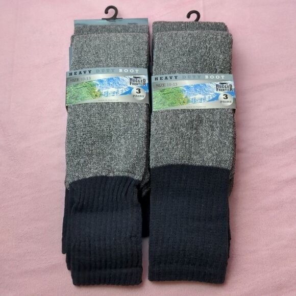 Rugged Frontier 6 pairs Heavy Duty Boot Socks Size 10-13. - Picture 1 of 4